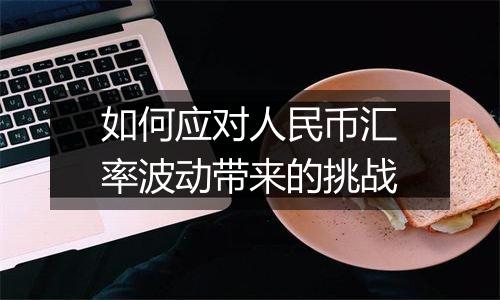 如何应对人民币汇率波动带来的挑战