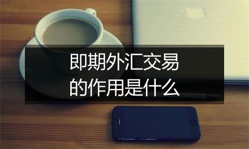 即期外汇交易的作用是什么