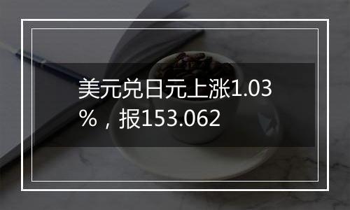 美元兑日元上涨1.03%，报153.062