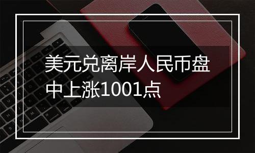 美元兑离岸人民币盘中上涨1001点