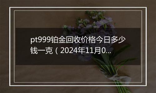 pt999铂金回收价格今日多少钱一克（2024年11月05日）