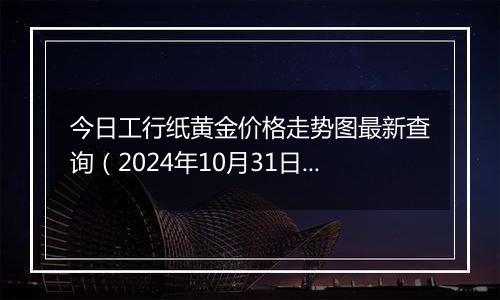 今日工行纸黄金价格走势图最新查询（2024年10月31日）