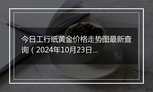 今日工行纸黄金价格走势图最新查询（2024年10月23日）