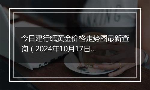 今日建行纸黄金价格走势图最新查询（2024年10月17日）