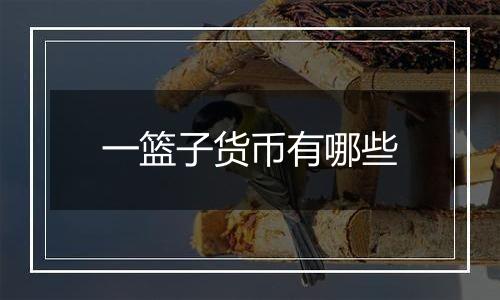 一篮子货币有哪些