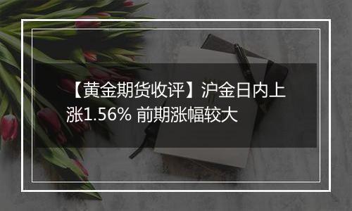 【黄金期货收评】沪金日内上涨1.56% 前期涨幅较大