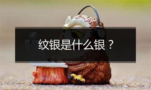 纹银是什么银？