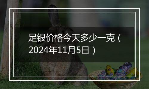 足银价格今天多少一克（2024年11月5日）