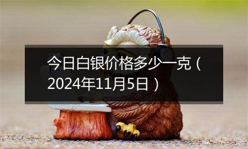 今日白银价格多少一克（2024年11月5日）