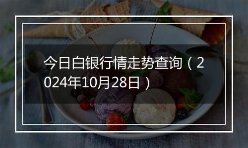 今日白银行情走势查询（2024年10月28日）