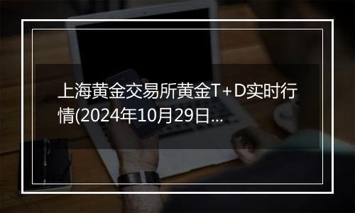 上海黄金交易所黄金T+D实时行情(2024年10月29日)