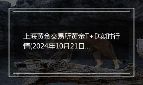 上海黄金交易所黄金T+D实时行情(2024年10月21日)