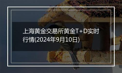 上海黄金交易所黄金T+D实时行情(2024年9月10日)