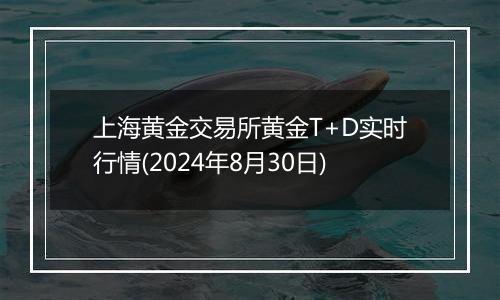 上海黄金交易所黄金T+D实时行情(2024年8月30日)