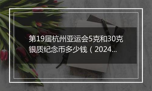 第19届杭州亚运会5克和30克银质纪念币多少钱（2024年11月01日）