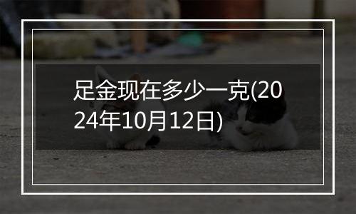 足金现在多少一克(2024年10月12日)