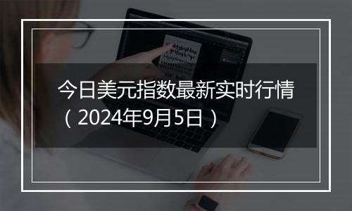 今日美元指数最新实时行情（2024年9月5日）