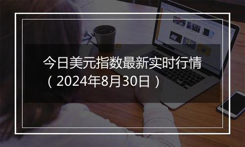 今日美元指数最新实时行情（2024年8月30日）