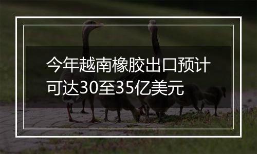 今年越南橡胶出口预计可达30至35亿美元