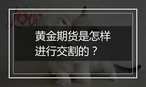 黄金期货是怎样进行交割的？