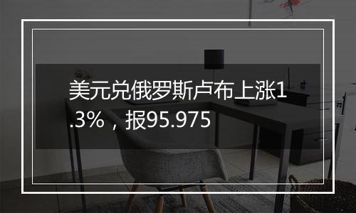 美元兑俄罗斯卢布上涨1.3%，报95.975