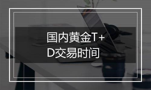 国内黄金T+D交易时间