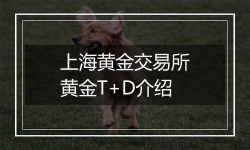 上海黄金交易所黄金T+D介绍