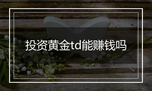 投资黄金td能赚钱吗