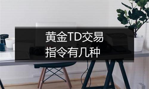 黄金TD交易指令有几种