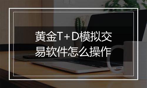 黄金T+D模拟交易软件怎么操作