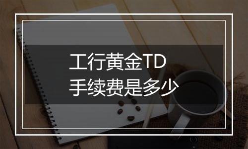 工行黄金TD手续费是多少