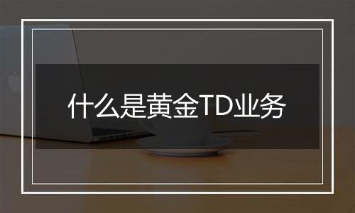 什么是黄金TD业务