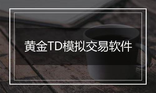 黄金TD模拟交易软件