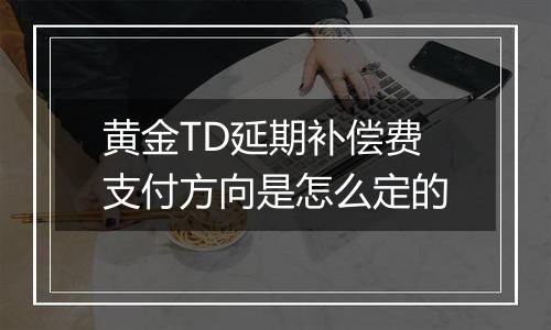 黄金TD延期补偿费支付方向是怎么定的