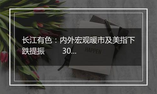 长江有色：内外宏观暖市及美指下跌提振 30日镍价或小涨