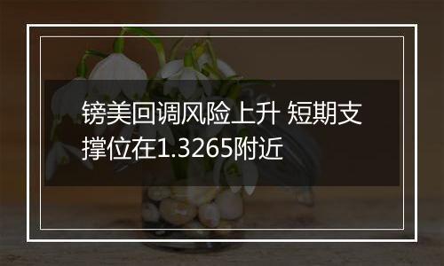 镑美回调风险上升 短期支撑位在1.3265附近