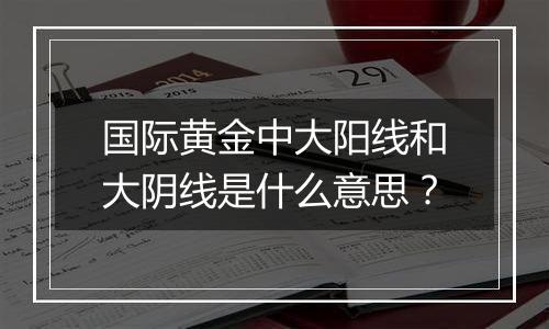 国际黄金中大阳线和大阴线是什么意思？