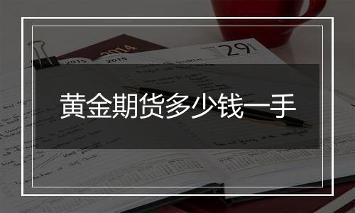 黄金期货多少钱一手