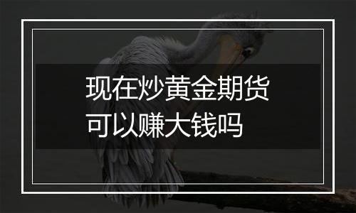 现在炒黄金期货可以赚大钱吗