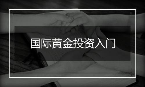 国际黄金投资入门