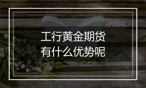 工行黄金期货有什么优势呢