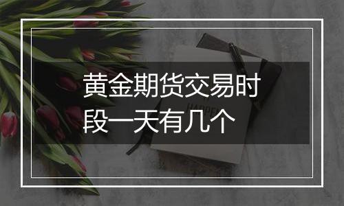 黄金期货交易时段一天有几个