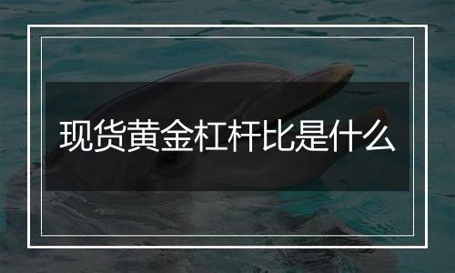 现货黄金杠杆比是什么