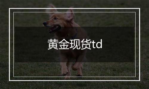 黄金现货td