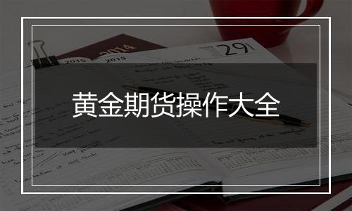 黄金期货操作大全