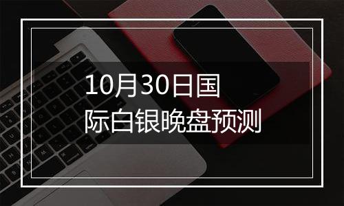 10月30日国际白银晚盘预测