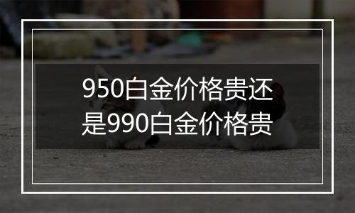 950白金价格贵还是990白金价格贵