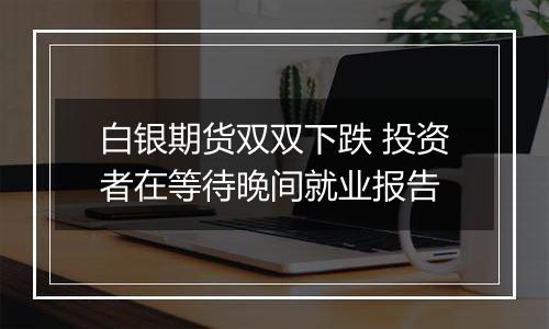 白银期货双双下跌 投资者在等待晚间就业报告