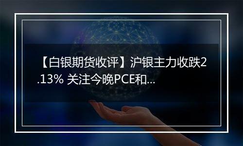 【白银期货收评】沪银主力收跌2.13% 关注今晚PCE和初请数据