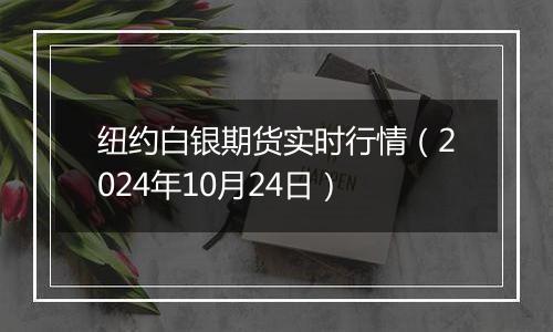 纽约白银期货实时行情（2024年10月24日）